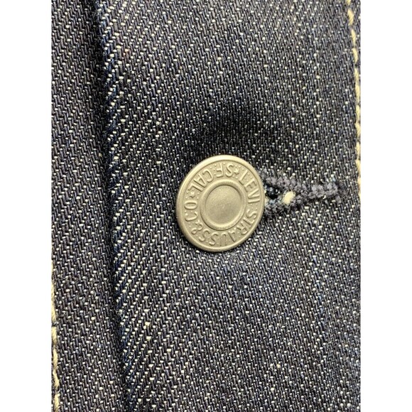 Levi's Trucker Denim Jean Jacket Dark Indigo Blue Men’s - Picture 13 of 16